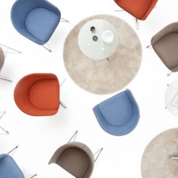 Otočná křesla NU čalouněné látkou Otočná křesla NU čalouněné látkou