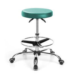 Pracovní židle MULTISED BZJ 033S vysoká s kruhem nosnost 150 kg s kolečky tyrkysová