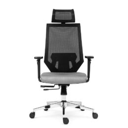 Kancelářská židle s posuvem sedáku ANTARES Edge ALU PDH SL s područkami nosnost 130 kg šedá předek Kancelářská židle s posuvem sedáku ANTARES Edge ALU PDH SL s područkami nosnost 130 kg šedá předek