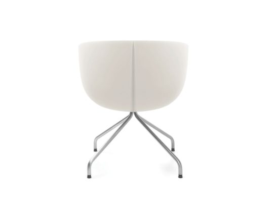 Otočné křeslo NU čalouněné umělou kůží krémové zadek Otočné křeslo NU čalouněné umělou kůží krémové zadek