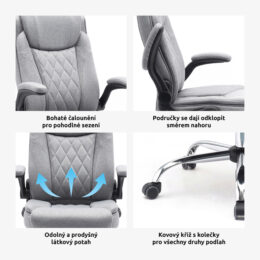 Kancelářské křeslo COMFORTABLE nosnost 130 kg vlastnosti