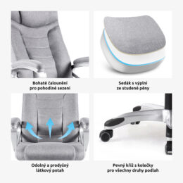 Kancelářské křeslo EXECUTIVE nosnost 140 kg vlastnosti