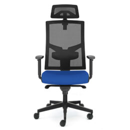 Kancelářská židle s posuvem sedáku ALBA Game ŠÉF VIP 3D PDH nosnost 160 kg předek modrá