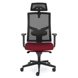 Kancelářská židle s posuvem sedáku ALBA Game ŠÉF VIP 3D PDH nosnost 160 kg předek vínová