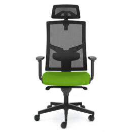 Kancelářská židle s posuvem sedáku ALBA Game ŠÉF VIP 3D PDH nosnost 160 kg předek zelená