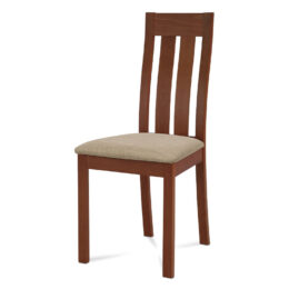 Dřevěná jídelní židle BERTA s čalouněným sedákem, třešeň