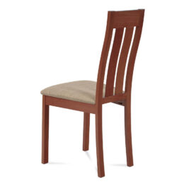 Dřevěná jídelní židle BERTA s čalouněným sedákem, třešeň zadek