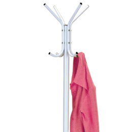 Stojanový věšák TAPPY 2, výška 174 cm, kovový, bílý detael 1
