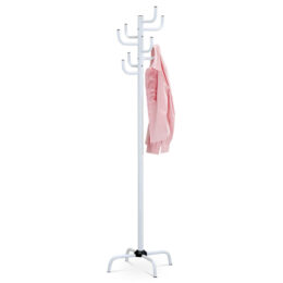 Stojanový věšák TAPPY 4, výška 182 cm, kovový, bílý