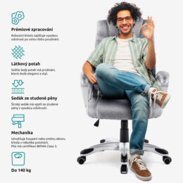 Kancelářské křeslo EXECUTIVE nosnost 140 kg benefity