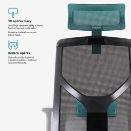 Kancelářská židle SIHOSEAT M87B ALU PDH nosnost 150 kg benefity 2
