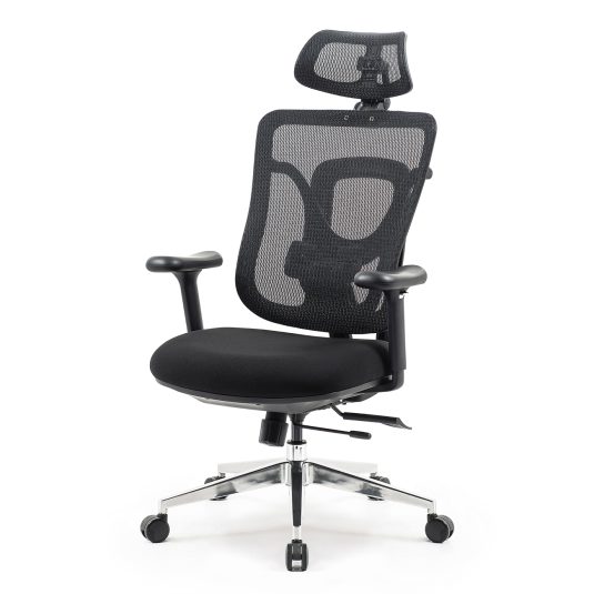 Kancelářská židle SIHOSEAT M95B ALU PDH, posuv sedáku, 3D podhlavník, 3D područky, nosnost 150 kg, záruka 5 let