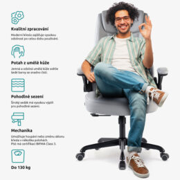 Kancelářské křeslo BOSTON nosnost 130 kg benefity Kancelářské křeslo BOSTON nosnost 130 kg benefity